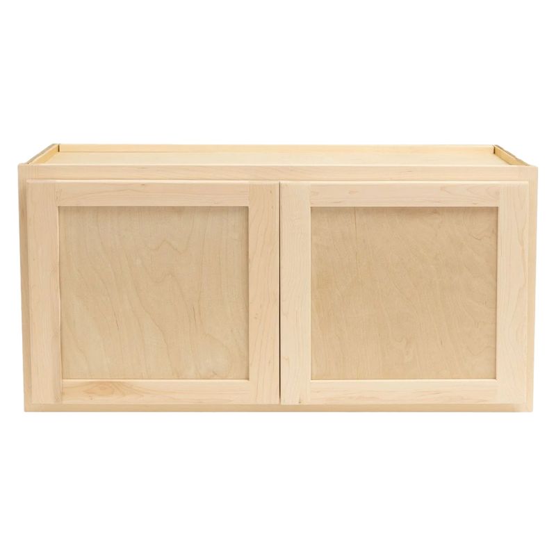 Wall Refrigerator Cabinet 36&quot; x 18&quot; x 12&quot; - Raw Maple