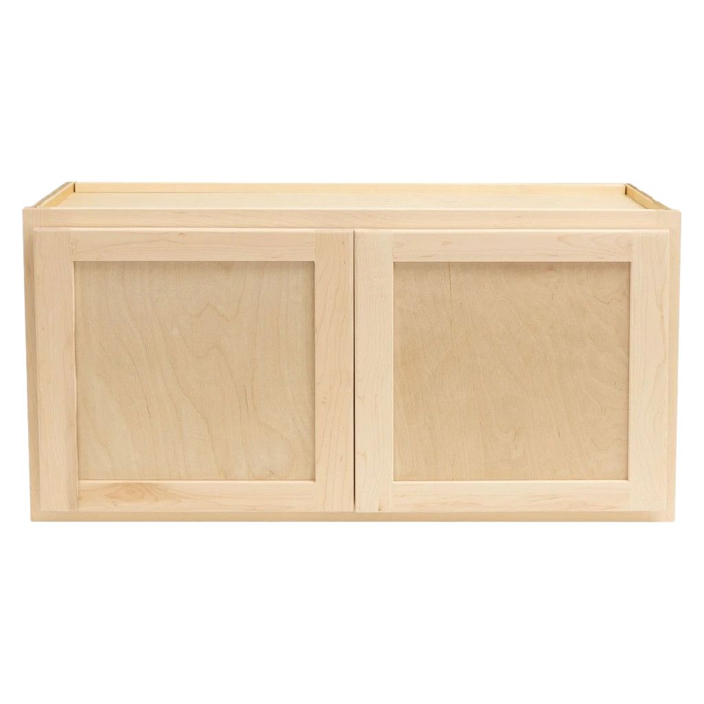 Wall Refrigerator Cabinet 36&quot; x 12&quot; x 24&quot; Raw Maple