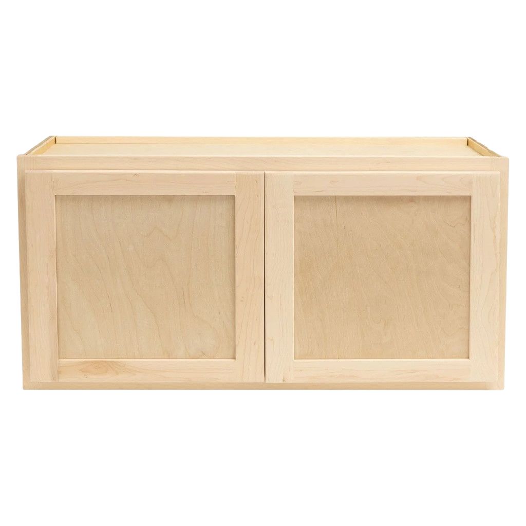 Wall Refrigerator Cabinet 36&quot; x 24&quot; x 24&quot; Raw Maple