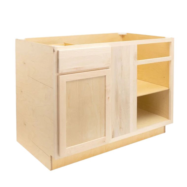Blind Base Corner Cabinet 42&quot; - Raw Maple