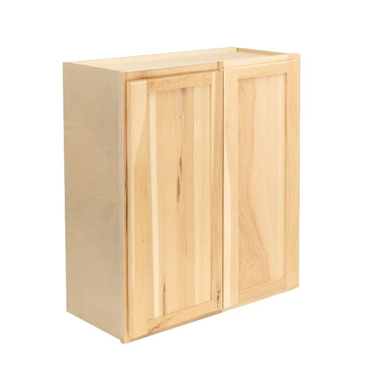 Wall Cabinet 24" x 30" x 12" - Raw Hickory