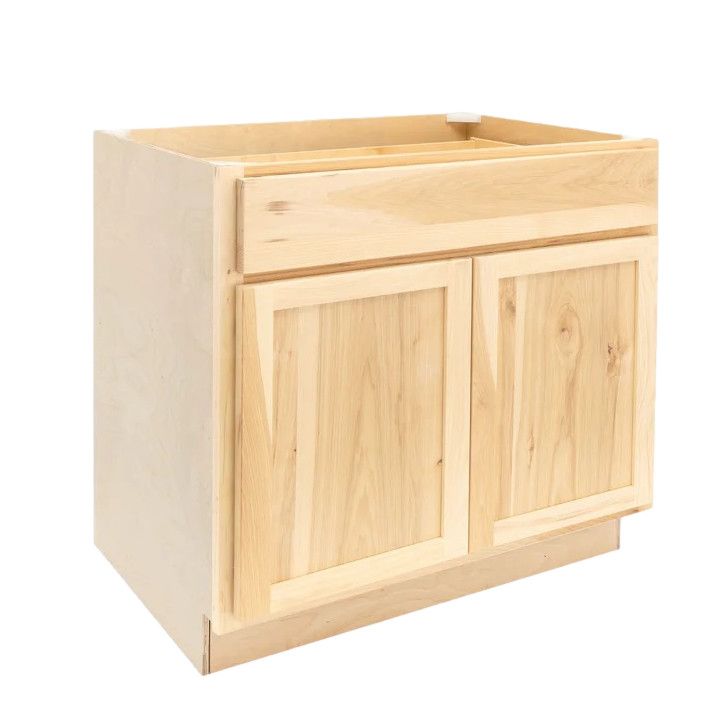 Sink Base Cabinet 36&quot; - Raw Hickory