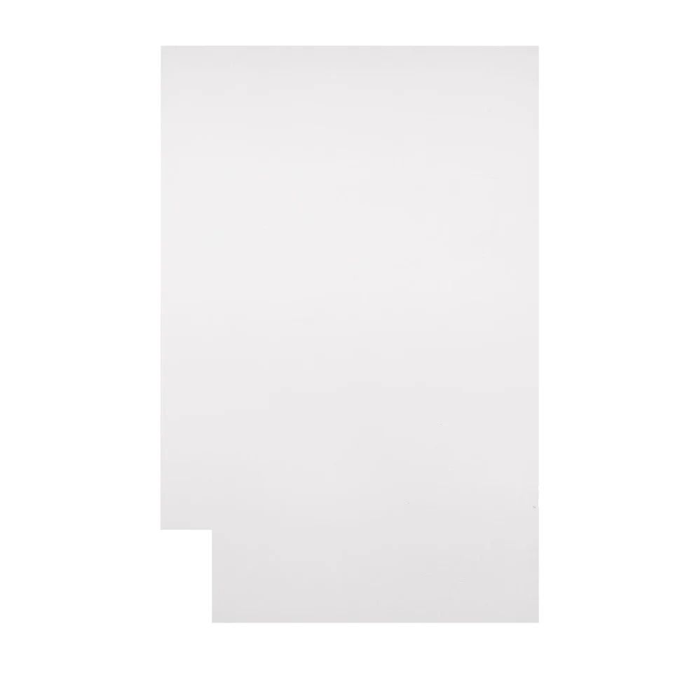 Right End Panel Base .25&quot; x 23.25&quot; x 34.5&quot; - Pure White