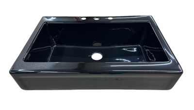 Lyons Apron Single Bowl 3-Hole Acrylic Kitchen Sink (DKS22SM3-3.5CLP)
