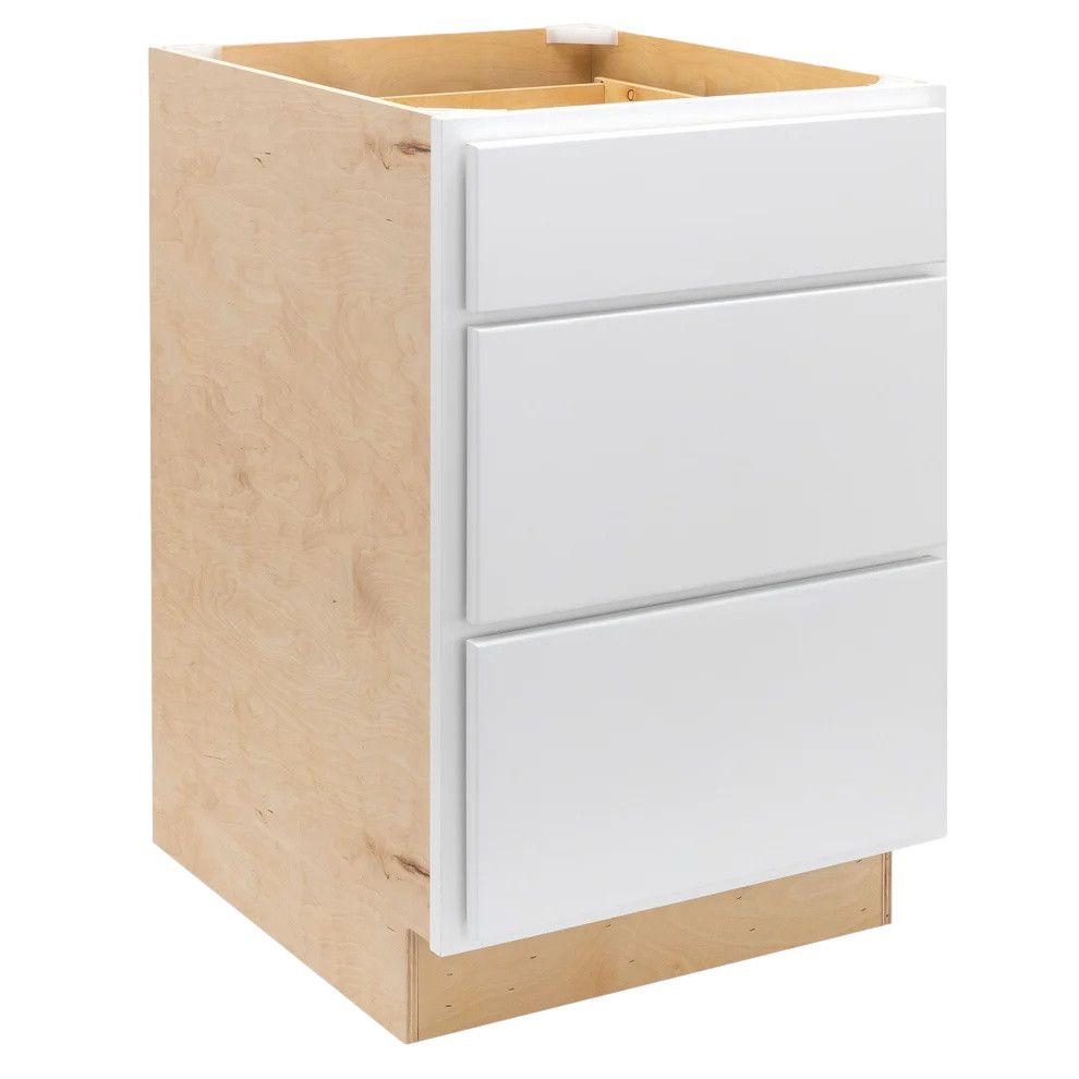 3 Drawer 21&quot; Pots and Pans Base Cabinet - Pure White