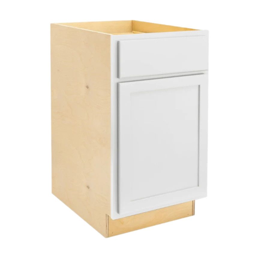 18&quot; Waste Basket Base Cabinet - Pure White