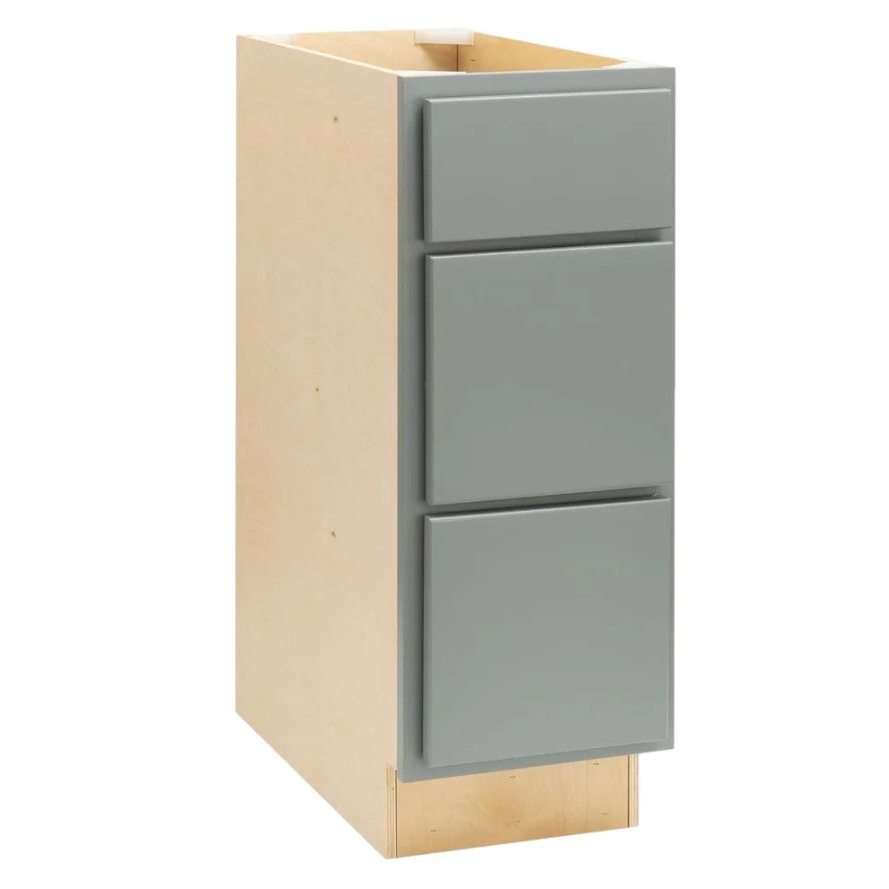 3 Drawer 12&quot; Pots and Pans Base Cabinet - Magnetic Grey