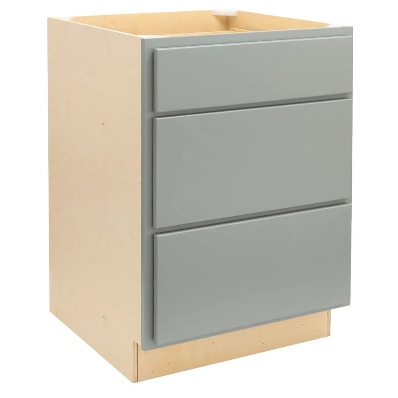 3 Drawer 24&quot; Pots and Pans Base Cabinet - Magnetic Grey