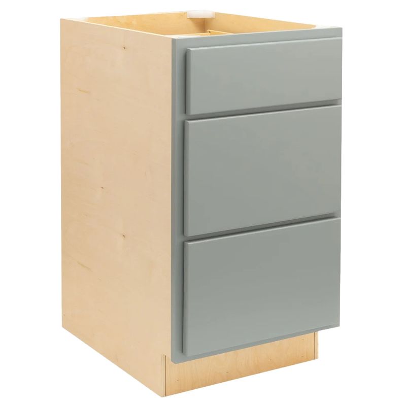 3 Drawer 18&quot; Pots and Pans Base Cabinet - Magnetic Grey