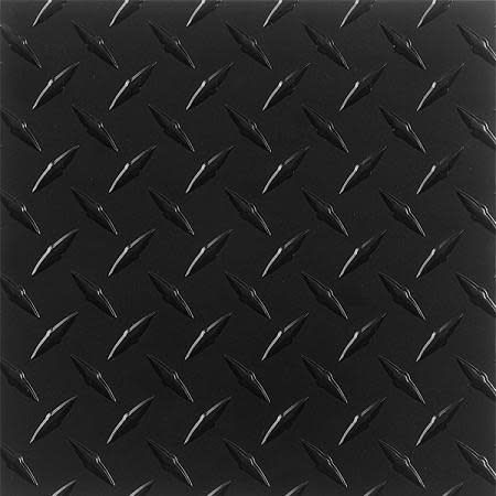 Diamond Plate ( DP ) Rubber Flooring - Black 8&#39;2&quot; (3&quot; x 3&quot; Sample)