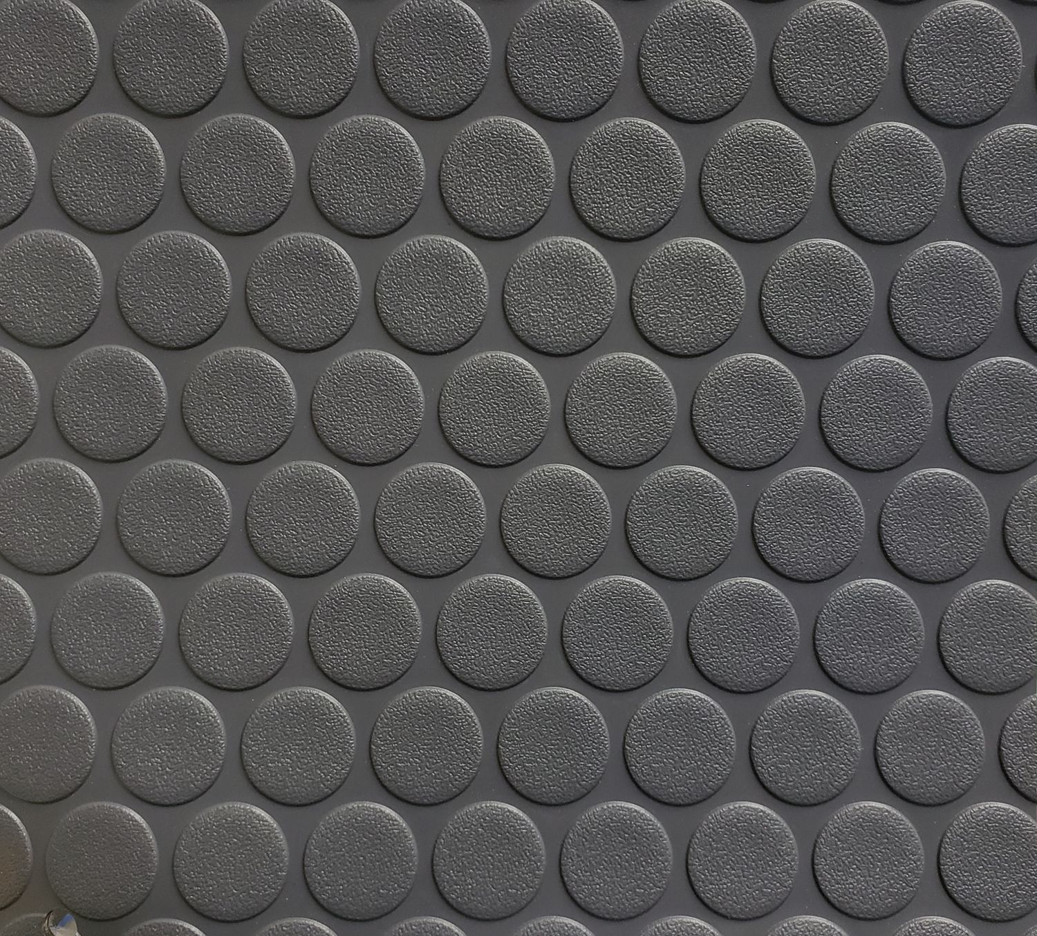 Gray Coin Rubber Flooring 8&#39;6&quot; (3&quot; x 3&quot; Sample)