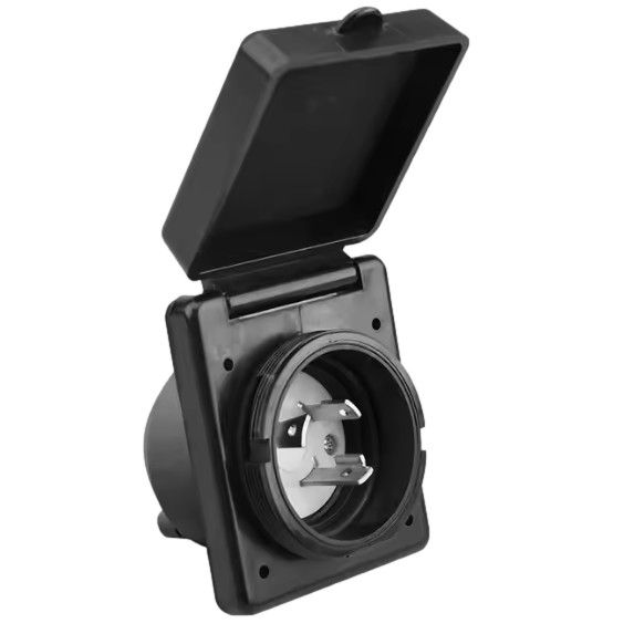 50A RV Inlet Black (50AINBK)