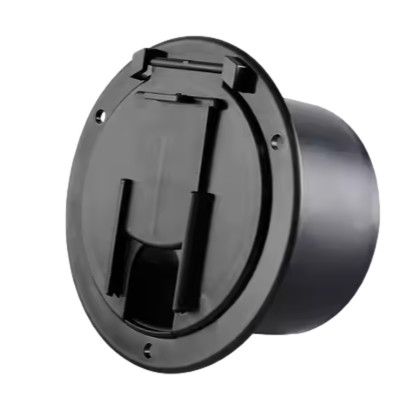 (1807B) Medium Round Cable Hatch Black
