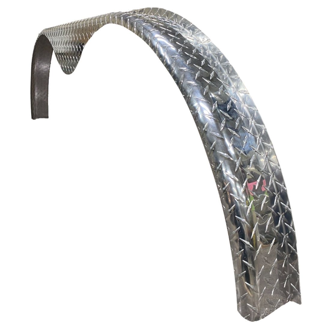 Diamond Plate Aluminum | Tandem Fender Flare | 72&quot; L x 4&quot; W x 20&quot; H | .056&quot; Thick