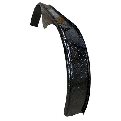 Diamond Plate Aluminum Black | Tandem Fender Flare | 72&quot; L x 4&quot; W x 20&quot; H | .056&quot; Thick