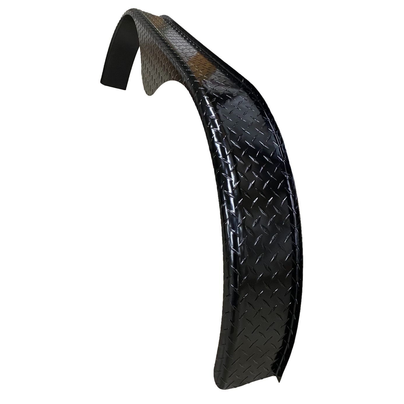 Diamond Plate Aluminum Black | Tandem Teardrop Fender | 72&quot;L x 6&quot;W x 20&quot;H | .056&quot; Thick
