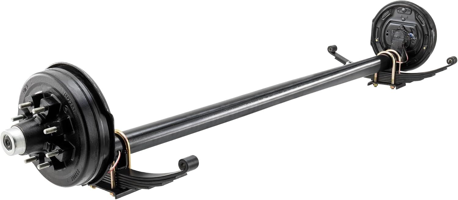 Lippert 7000# Drop Brake Axle | Underslung Springs | 8 Lug on 6.5&quot; Bolt Pattern | 86.5&quot; HubFace 68.5&quot; Spring Center