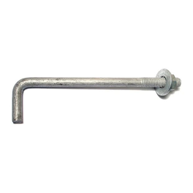 3/8&quot;-16 x 6&quot; Hot Dip Galvanized Anchor Bolts (10 Pack) (09400)