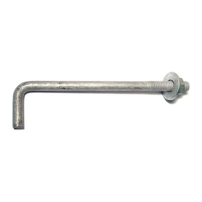 3/8&quot;-16 x 6&quot; Hot Dip Galvanized Anchor Bolts (10 Pack) (09400)