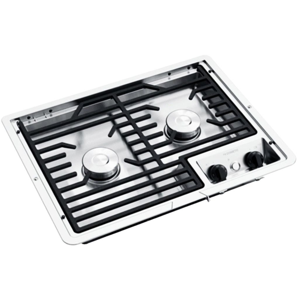 Dometic Drop-In RV 2-Burner Stainless Steel Propane Cooktop (50216)
