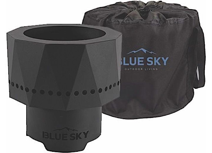 Blue Sky Pike Ultra Portable Steel Smokeless Fire Pit – Dual Fuel (Firewood &amp; Wood Pellets) with Carrying Bag (PFP1009)