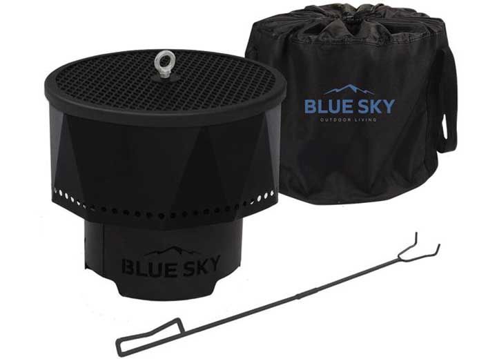 High-Efficiency Portable Fire Pit with Spark Screen – 15.76&quot; Diameter (PFP1513-C)
