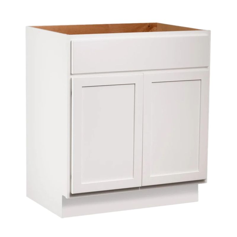 Vanity Base 30&quot; W x 34.5&quot; H x 18&quot; D No Drawer - Pure White