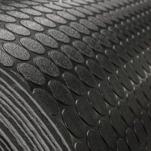 Rugged Trail Black Coin Rubber Flooring | 8&#39;2&quot; Wide | Black | Ideal for RVs, Trailers, Garages, Gyms, and Toy Haulers – Multiple Sizes Available