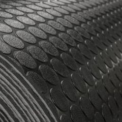 Rugged Trail Black Coin Rubber Flooring | 8&#39;6&quot; Wide | Black | Ideal for RVs, Trailers, Garages, Gyms, and Toy Haulers – Multiple Sizes Available