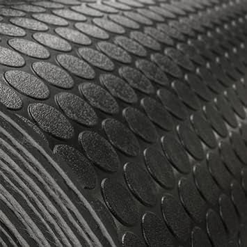 Rugged Trail Black Coin Rubber Flooring | 8&#39;2&quot; Wide | Black | Ideal for RVs, Trailers, Garages, Gyms, and Toy Haulers – Multiple Sizes Available, Size: 5&#39; Long