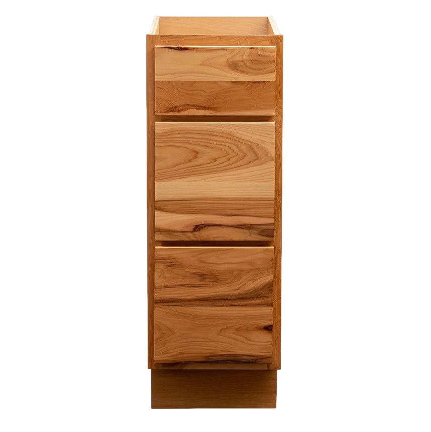 Vanity Base Cabinet 3 Drawer 12&quot; W x 34.5&quot; H x 21&quot; D - Rustic Hickory