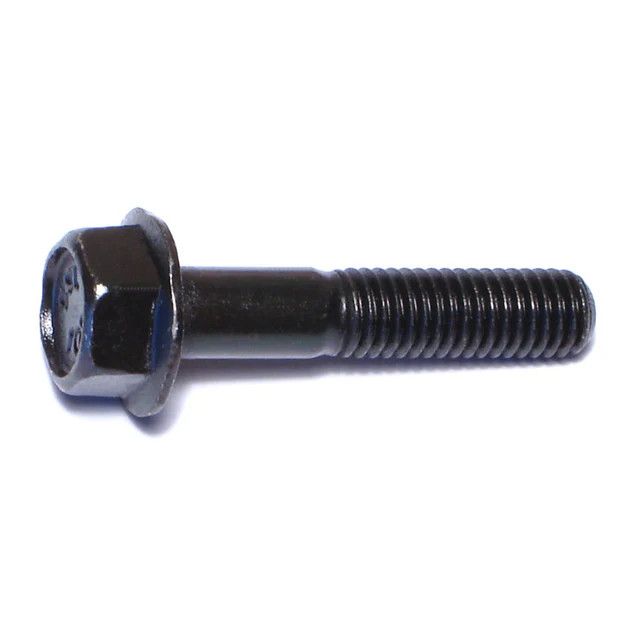 8mm-1.25 x 40mm Black Phosphate Class 10.9 Hex Washer Head Flange Bolts (1lb Bag) (06548)