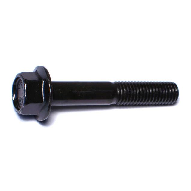 10mm-1.5 x 60mm Black Phosphate Class 10.9 Hex Washer Head Flange Bolts (1lb Bag) (06563)