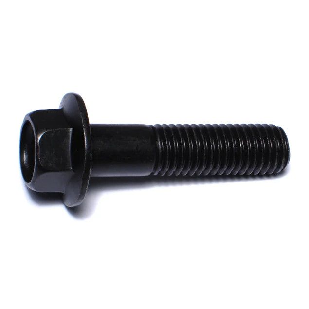 12mm-1.75 x 50mm Black Phosphate Class 10.9 Hex Washer Head Flange Bolts (1lb Bag) (06574)