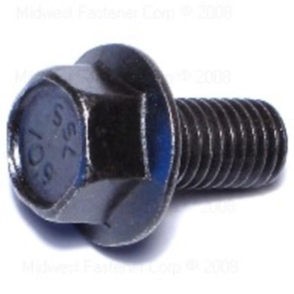 10mm-1.5 x 20mm Black Phosphate Class 10.9 Hex Washer Head Flange Bolts (1lb Bag) (06556)
