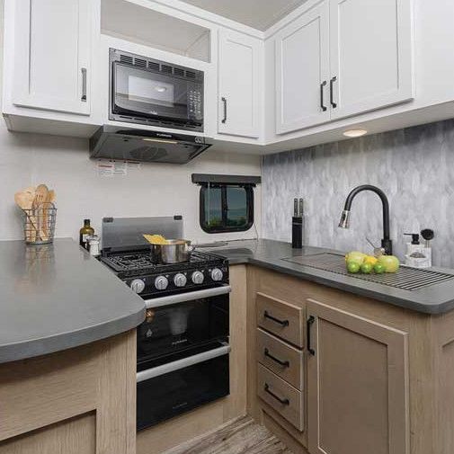 Revive Picket Peel-and-Stick Backsplash 18" x 24" - Grey Marble (494031)