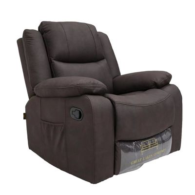 Great Lakes Comfort® Boston Series - Swivel, Rock &amp; Recliner- RV Wall Hugger  - Manual - Chocolate