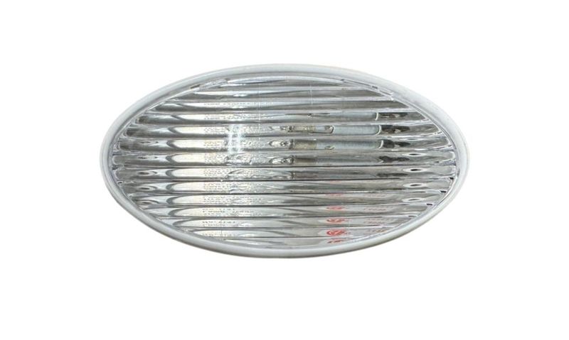 12V White Oval Incandescent Porch Light with Clear Len (L8071)