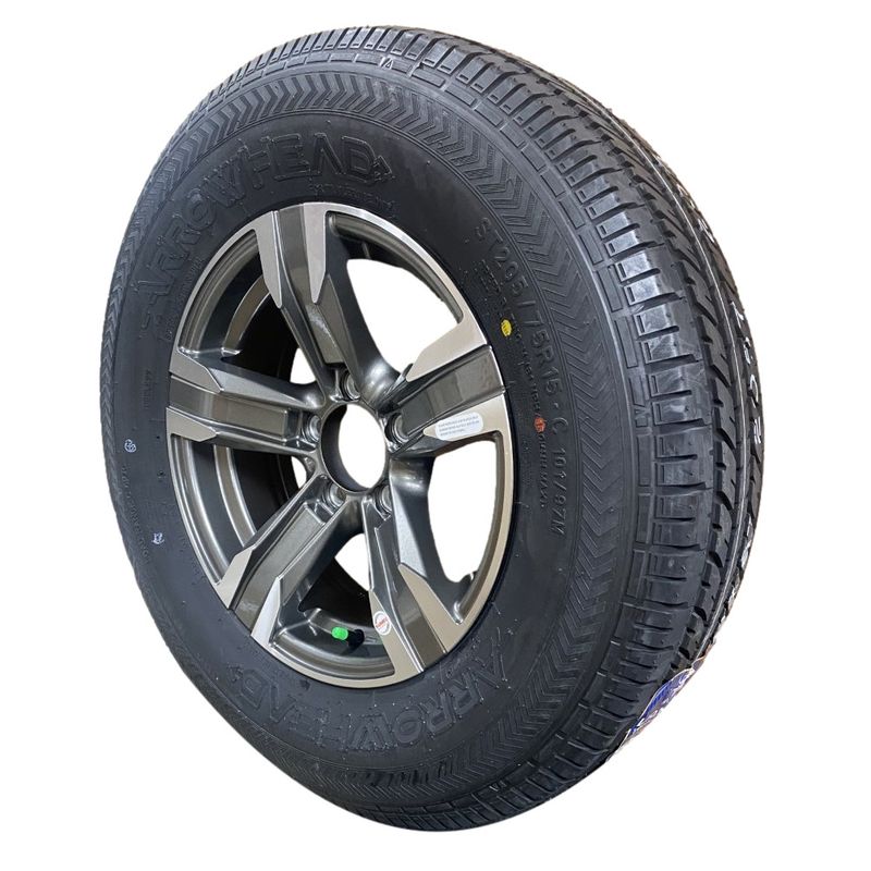 ST205/75R15 | Aluminum Wheel &amp; Trailer Tire | Multiple Options &amp; Brands Available