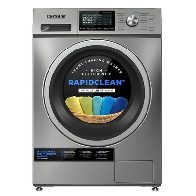 Contoure 24&quot; 2.7 cu.ft. High-Efficiency Stackable Front-Load Washer Titanium (WH-2700T)