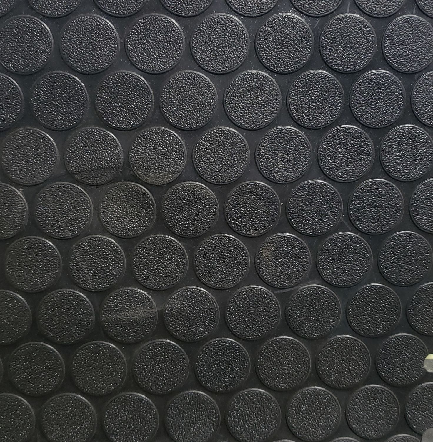 Rugged Trail Black Coin Rubber Flooring | 8&#39;6&quot; Wide | Black | Ideal for RVs, Trailers, Garages, Gyms, and Toy Haulers – Multiple Sizes Available, Size: By the Foot