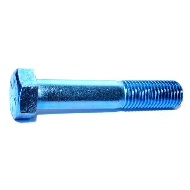 1&quot;-8 x 5-1/2&quot; Blue Rinsed Grade 8 Steel Hex Cap Screws (2 Pack) (06657)