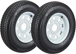 2 Pack | Kenda Load Star | ST175/80D13 | Trailer Tire | White Spoke | Load Range C | 5 on 4.5&quot; Bolt Pattern