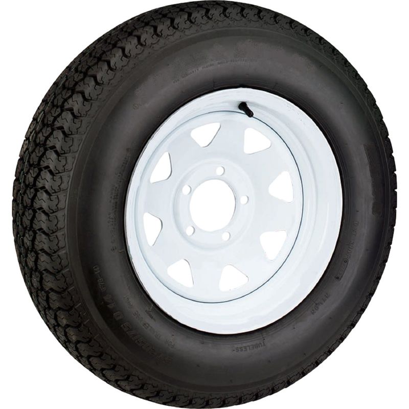 Kenda Load Star | ST205/75D15 | Trailer Tire | White Spoke | Load Range D | 5 on 4.5&quot; Bolt Pattern