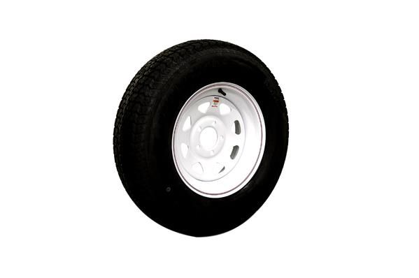 Kenda Load Star | ST225/75D15 |  Trailer Tire | White Spoke | Load Range D | 5 on 4.5&quot; Bolt Pattern
