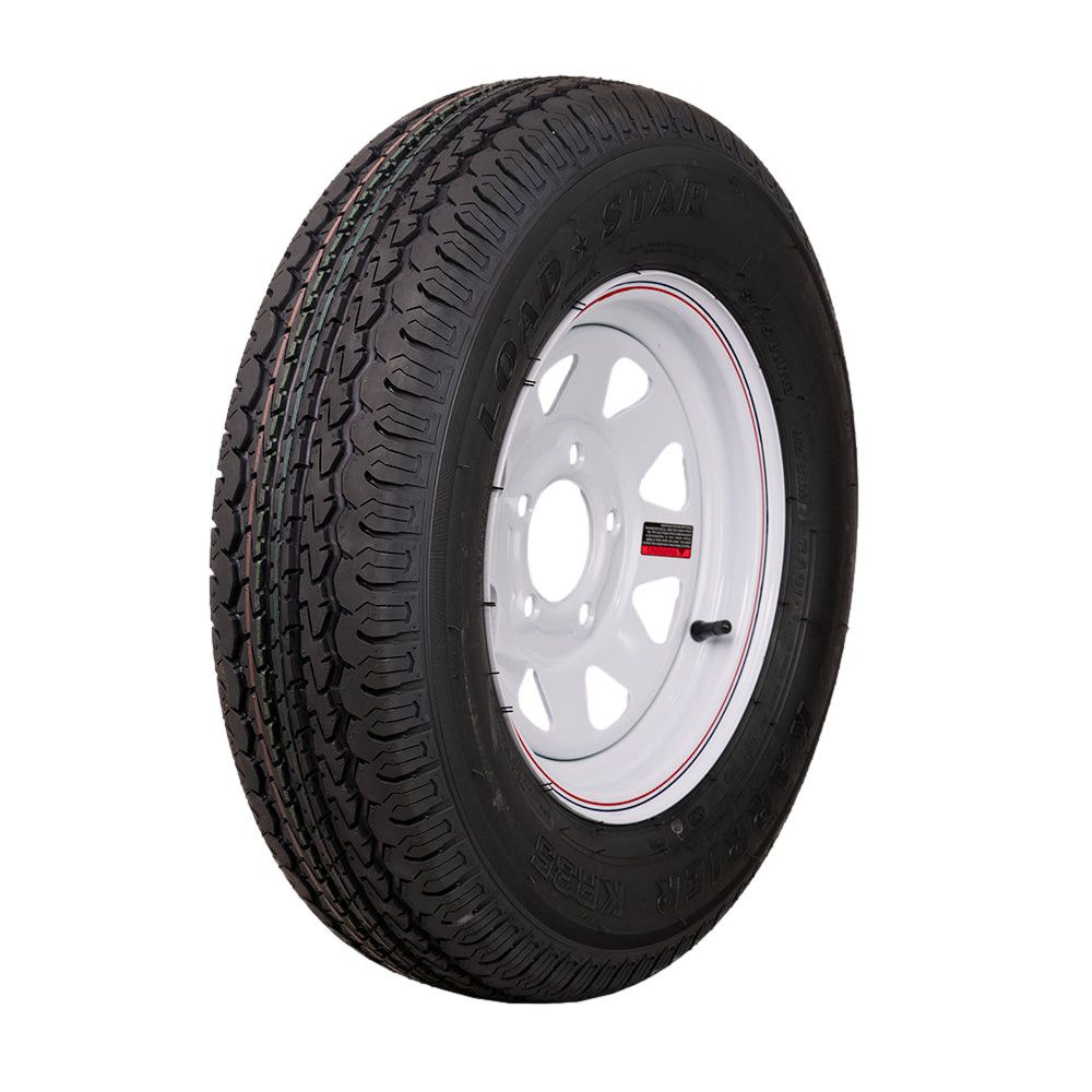 Kenda Load Star | ST175/80D13 | Trailer Tire | White Spoke | Load Range C | 5 on 4.5&quot; Bolt Pattern
