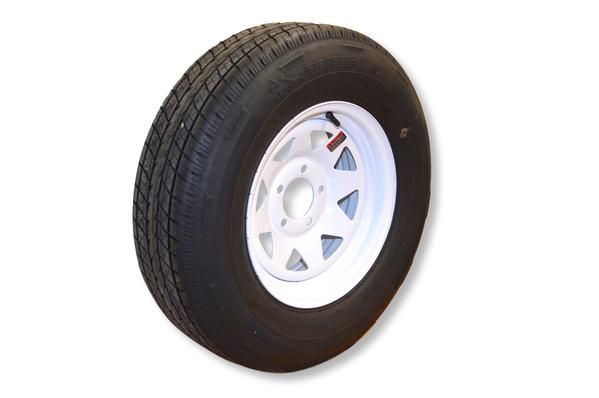Free Star |ST205/75R14 | Trailer Tire | White Spoke | Load Range D | 5 on 4.5&quot; Bolt Pattern