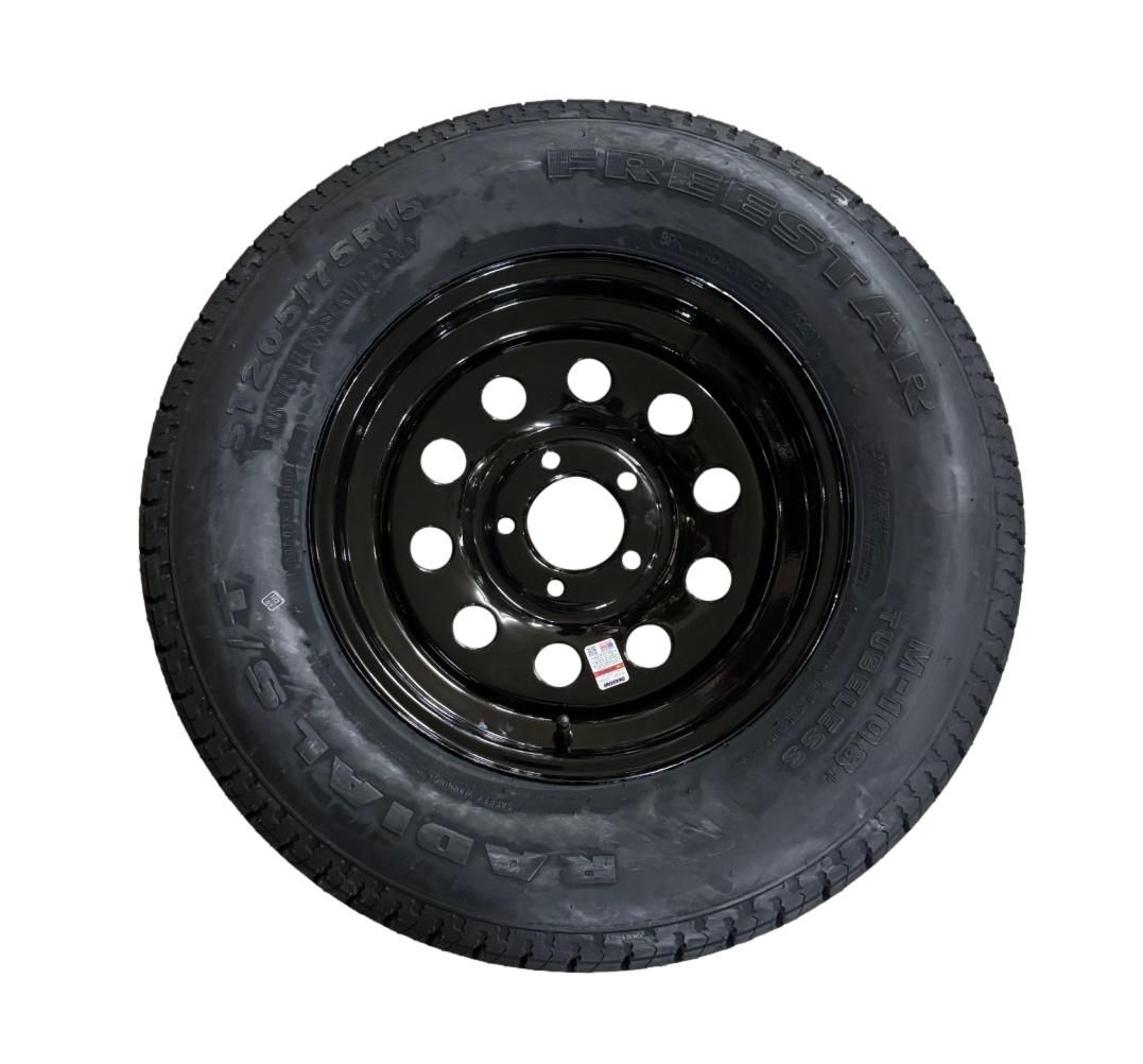 Freestar | ST205/75R15 | Trailer Tire |	Black Mod | Load Range D | 5 on 4.5&quot; Bolt Pattern