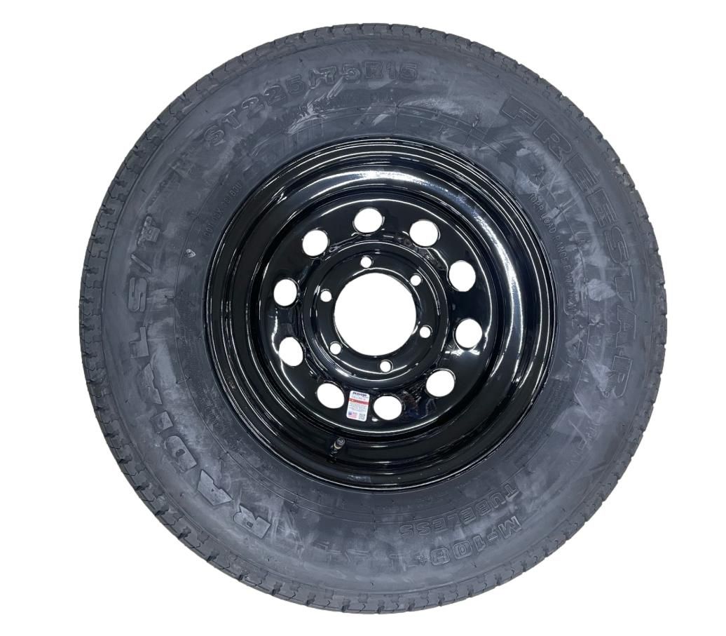 Freestar | ST225/75R15 | Trailer Tire | Black Mod | Load Range E | 6 on 5.5&quot; Bolt Pattern
