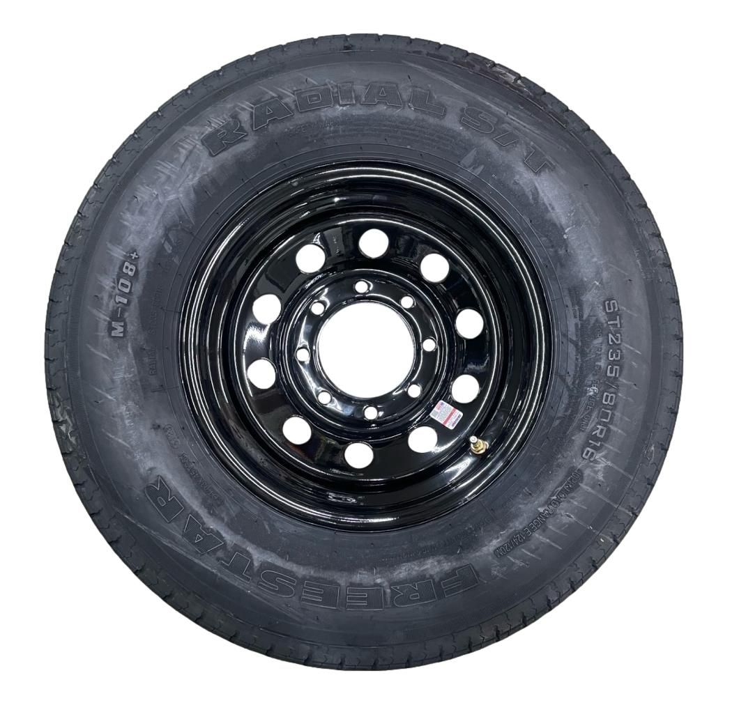 Freestar |ST235/80R16 | Trailer Tire | Black Mod | Load Range E | 8 on 6.5&quot; Bolt Pattern